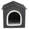 Cama Cueva Para Mascotas Livia Gris Y Blanco 50x50x54 Cm Trixie