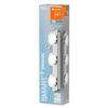 Aplique Led Triple 18w Para Espejo De Baño Ip44 Ledvance 4058075573727   Plata