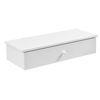 [en.casa]® Estante De Pared Con Compartimento - 60 X 24 X 12,6cm - Mesita De Noche De Pared Con Cajón - Para Almacenar - Blanco