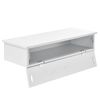 [en.casa]® Estante De Pared Con Compartimento - 60 X 24 X 12,6cm - Mesita De Noche De Pared Con Cajón - Para Almacenar - Blanco