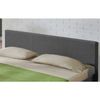 Corium Cama Doble Skagen Tapizada En Tela 140x200cm Gris Oscuro