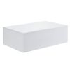 [en.casa] Set De 2 Mesitas De Noche De Pared Con Cajón - Lacado Brillo Blanco - 46x30x15cm