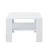 Mesa De Centro Aachen Con Estante Inferior Aglomerado 60 X 60 X 40 Cm - Blanco [en.casa]