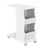 Mesa De Centro Con Ruedas Mdf 53 X 30 X 63 Cm - Blanco [en.casa]