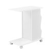 Mesa De Centro Con Ruedas Mdf 53 X 30 X 63 Cm - Blanco [en.casa]