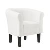 Sillón Relax Jelgava Plástico Piel Sintética 70x70x58 Cm Blanco [en.casa]