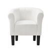 Sillón Relax Jelgava Plástico Piel Sintética 70x70x58 Cm Blanco [en.casa]