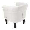 Sillón Relax Jelgava Plástico Piel Sintética 70x70x58 Cm Blanco [en.casa]