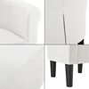 Sillón Relax Jelgava Plástico Piel Sintética 70x70x58 Cm Blanco [en.casa]