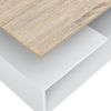 Mesa De Centro Haarlem Con Estante Aglomerado 90 X 50 X 41 Cm - Blanco Y Efecto Roble [en.casa]