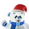 [en.casa]® Oso Polar De Navidad Autoinflable Iluminada Por Led - 120 X 100 X 70 Cm - Con Regalo - Figura De Navideño - Decoración De Jardín O Casa