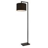 [lux.pro]® Lámpara De Pie Düsseldorf - Moderna - Diseño - Altura 161 Cm - Iluminación Interior - Luz Efectiva - Negro - 1 X E27