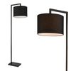 [lux.pro]® Lámpara De Pie Düsseldorf - Moderna - Diseño - Altura 161 Cm - Iluminación Interior - Luz Efectiva - Negro - 1 X E27