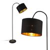 Lámpara De Pie - Lámpara De Suelo - Toledo - Altura 173 Cm - Pantalla Inclinable Y Giratoria - Moderna - Diseño - Iluminación Interior - Luz Efectiva - Negro - 1 X E27 - 60w [lux.pro]®