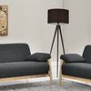 Lámpara De Pie - Trípode - Faro - 3 Patas - Altura 153 Cm - Moderna - Diseño - Iluminación Interior - Luz Efectiva - Negro - 1 X E27 - 60w [lux.pro]®