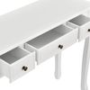 Mesa Consola Hirschhorn Con 3 Cajones - 78 X 100 X 35 Cm Vintage Mdf/pino - Blanco [en.casa]