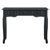 Mesa Consola Hirschhorn Con 3 Cajones - 78 X 100 X 35 Cm Vintage Mdf/pino - Negro [en.casa]