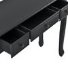 Mesa Consola Hirschhorn Con 3 Cajones - 78 X 100 X 35 Cm Vintage Mdf/pino - Negro [en.casa]