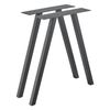 Set De 2x Patas De Mesa De Comedor Heustreu Metal 70x12x72 Cm Gris Acero [en.casa]