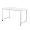 [en.casa]® Mesa Escritorio Herning - Escritorio De Ordenador Pc - 75 X 120 X 60 Cm - Mesa De Oficina - Mesa Para Jóvenes Para Estudiar - Blanco