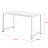 [en.casa]® Mesa Escritorio Herning - Escritorio De Ordenador Pc - 75 X 120 X 60 Cm - Mesa De Oficina - Mesa Para Jóvenes Para Estudiar - Blanco