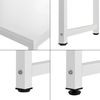 [en.casa]® Mesa Escritorio Herning - Escritorio De Ordenador Pc - 75 X 120 X 60 Cm - Mesa De Oficina - Mesa Para Jóvenes Para Estudiar - Blanco