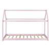 Cama Infantil Netstal De Madera Pino Forma De Casa - (lxanxa) 206x98x142 Cm - Rosa Lacado Mate [en.casa]