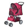 Carrito Para Mascotas Niceville - Hundebuggy Acero / Poliéster 73x46x100cm - Rojo [pro.tec]