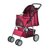 Carrito Para Mascotas Niceville - Hundebuggy Acero / Poliéster 73x46x100cm - Rojo [pro.tec]