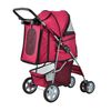 Carrito Para Mascotas Niceville - Hundebuggy Acero / Poliéster 73x46x100cm - Rojo [pro.tec]