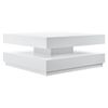 Mesa De Centro Florenz Con Tablero Giratorio Aglomerado 76 X 76 X 38 Cm - Blanco [en.casa]