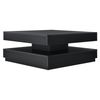 Mesa De Centro Florenz Con Tablero Giratorio Aglomerado 76 X 76 X 38 Cm - Negro [en.casa]