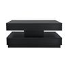 Mesa De Centro Florenz Con Tablero Giratorio Aglomerado 76 X 76 X 38 Cm - Negro [en.casa]