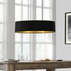 [lux.pro]® Lámpara Colgante - Moderna - Diseño - Altura 132 Cm - Iluminación Interior - Luz Efectiva - Negro - 2x E27