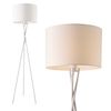 Lámpara De Pie Grenoble - Trípode - Moderna - Diseño - Altura 154 Cm - Iluminación Interior - Luz Efectiva - Blanco - 1 X E27 - 60w [lux.pro]®