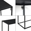 Mesa Consola Malvarrosa Metal Robusta 92 X 115 X 32 Cm - Negro Mate [en.casa]