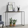 Mesa Consola Malvarrosa Metal Robusta 92 X 115 X 32 Cm - Negro Mate [en.casa]