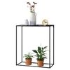 Mesa Consola Malvarrosa Metal Robusta 92 X 80 X 32 Cm - Negro Mate [en.casa]