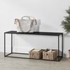 Mesa Consola Alboraya Metal Robusta 50 X 115 X 32 Cm - Negro Mate [en.casa]