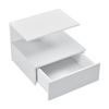 [en.casa]® Estante Con Cajón Para Pared - 40 X 35 X 31 Cm - Balda Flotante - Mesita De Noche - Armario Para Pared - Compartimiento - Cajonera - Blanco