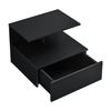 [en.casa]® Estante Con Cajón Para Pared - 40 X 35 X 31 Cm - Balda Flotante - Mesita De Noche - Armario Para Pared - Compartimiento - Cajonera - Negro