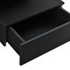 [en.casa]® Estante Con Cajón Para Pared - 40 X 35 X 31 Cm - Balda Flotante - Mesita De Noche - Armario Para Pared - Compartimiento - Cajonera - Negro