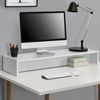 [en.casa]® Soporte Para Monitor - 100 X 27 X 15 Cm - Base Para Pantalla - Para Mesa De Ordenador - Organizador De Escritorio Para Monitor O Portátil - Blanco