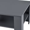 Mesa De Centro Aachen Con Estante Inferior Aglomerado 60 X 60 X 40 Cm - Gris Oscuro [en.casa]