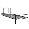 Cama Individual Laos Con Somier - Metal - 90 X 200cm - Negro [en.casa]