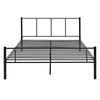 Cama Matrimonio Laos Con Somier - Metal - 140 X 200cm - Negro [en.casa]