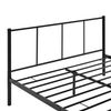 Cama Matrimonio Laos Con Somier - Metal - 140 X 200cm - Negro [en.casa]