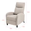 Sillón Relax Elegante - Butaca Reclinable - 102x60x92 Cm - Asiento Cómodo - Poliéster - Marrón [en.casa]®