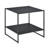 Mesa Baja Salsnes Con 1 Estante Metal Resistente A Los Arañazos 51 X 53 X 51 Cm - Negro [en.casa]