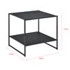 Mesa Baja Salsnes Con 1 Estante Metal Resistente A Los Arañazos 51 X 53 X 51 Cm - Negro [en.casa]